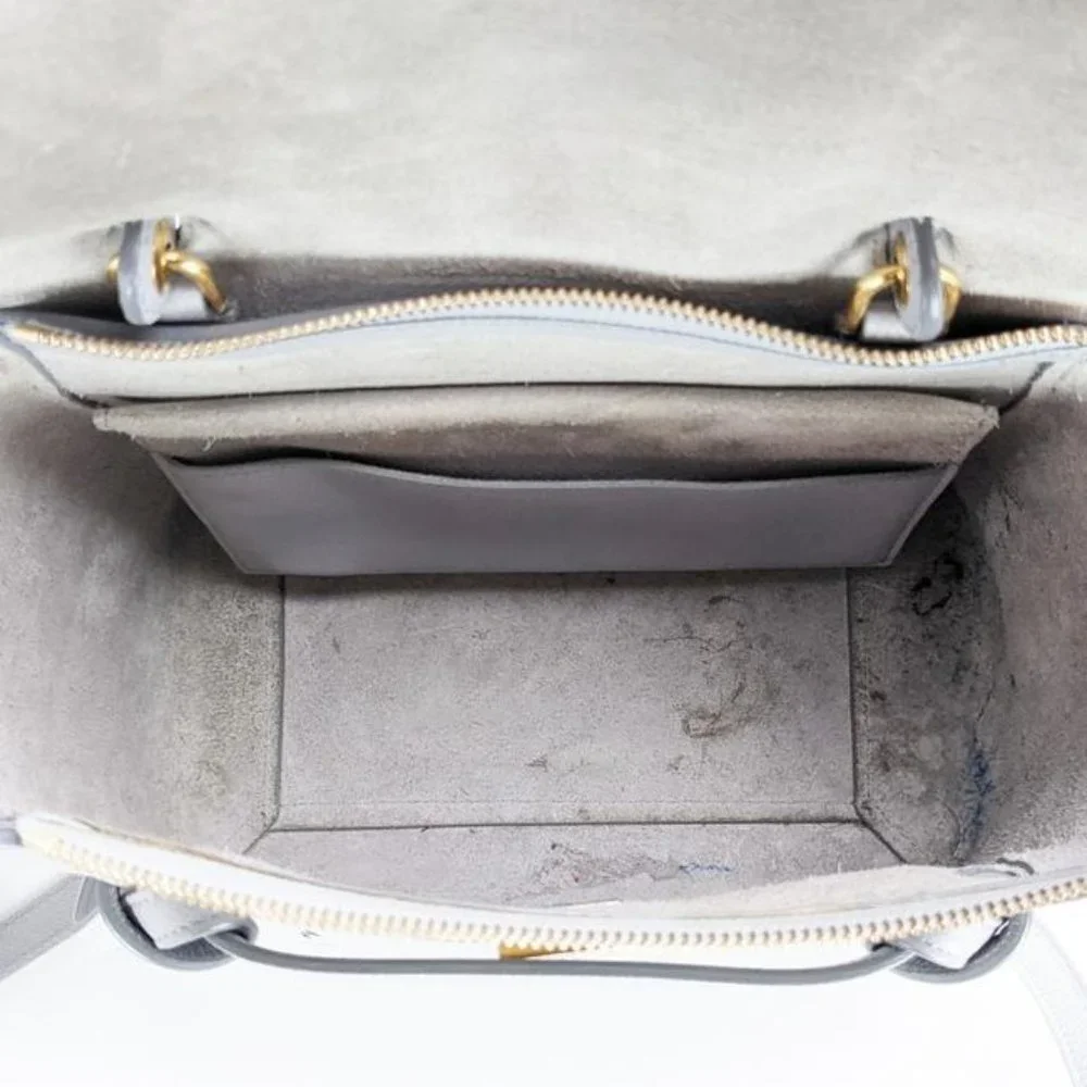 Celine Grey Grained Leather Micro Belt Bag Satchel - Picture 3 of 11